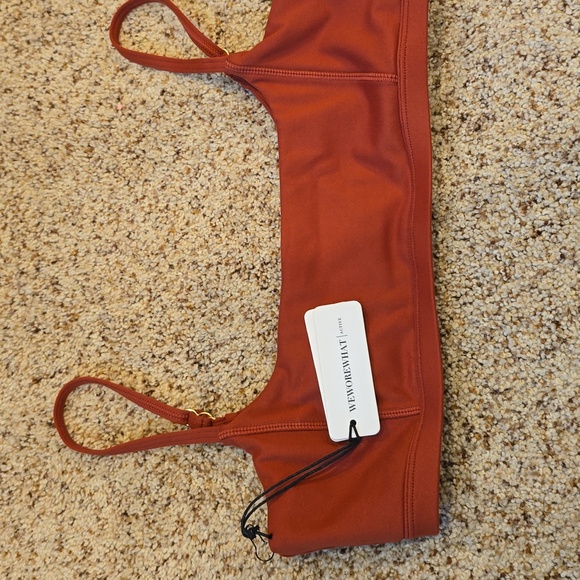 NWT WOMEN'S CAMI BRA TOP IN RUST | WeWoreWhat Active | small - Picture 4 of 9